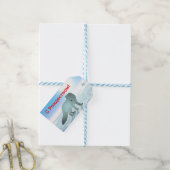 S Rozhdestvom – アークティックキツネ ギフトタグ (より糸つき)