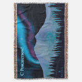 S Rozhdestvom – ブルーオーロラ スローブランケット (正面縦)