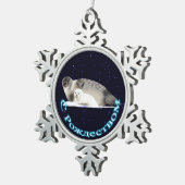 S Rozhdestvom – リングシール スノーフレークピューターオーナメント (右)