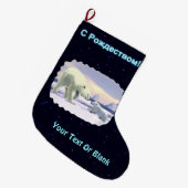 S Rozhdestvom - Mama 最高の Nose ラージクリスマスストッキング (正面 (吊り時))