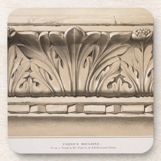 S.Sの教会の墓からのコーニスの鋳造物、 コースター (正面)