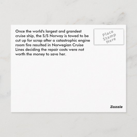 S/Sノルウェー ポストカード (裏面)