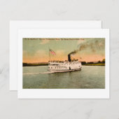 S.S.ハートフォードはコネチカット川を上る ポストカード (正面/裏面)