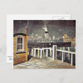 S.S.ブライトンのNewhaven、Eric Ravilious art(エリック離れ・ラヴィリア ポストカード (正面/裏面)