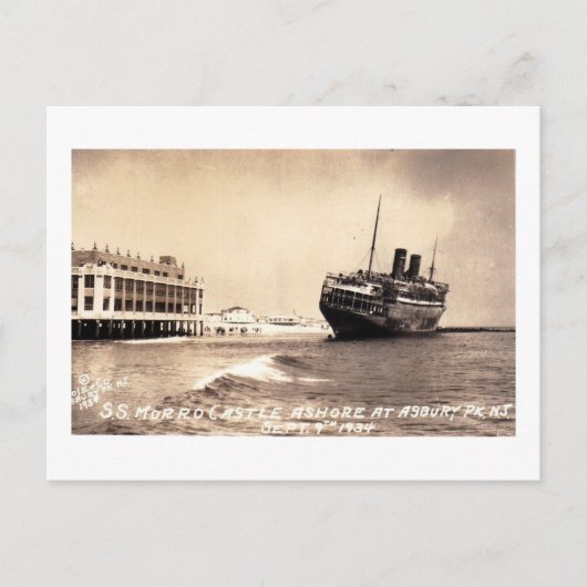 S.S.モロ城アグラウンド、アズベリー公園、NJヴィンテージ ポストカード (正面)