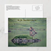 S.S. NorthwesternのUnalaskaの島 案内ポストカード (正面/裏面)
