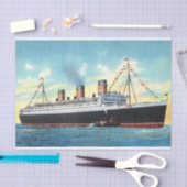 S. S. Queen Mary (1930-1945)海ライナー 薄葉紙 (クラフト)