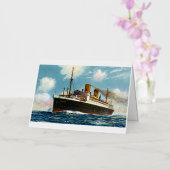 S.S. Stuttgartラグジュアリー海ライナー – ヴィンテージ 箔グリーティングカード (蘭)