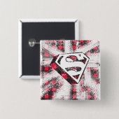 S-Shield Over Plaid 缶バッジ (正面&裏面)