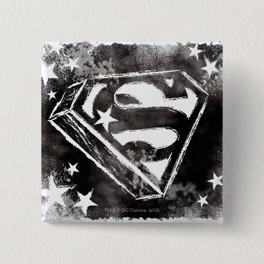 S-Shield With Stars 缶バッジ (正面)