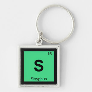 S - Sisyphusギリシャ化学周期表記号 キーホルダー