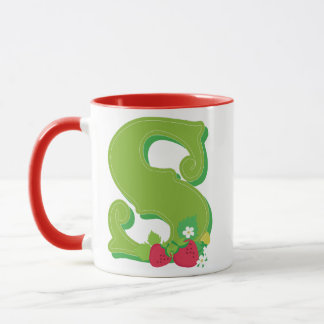 S - STRAWBERRYつる植物 マグカップ