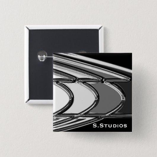 S.Studiosのロゴ 缶バッジ (正面&裏面)