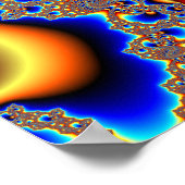 s through -スリップまたは滑ること Fractal Art ポスター (角)