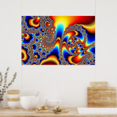 s through -スリップまたは滑ること Fractal Art ポスター (キッチン)