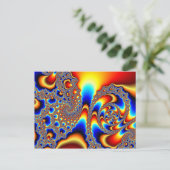 s through -スリップまたは滑ること Fractal Art ポストカード (スタンド正面)