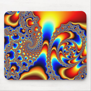 s through -スリップまたは滑ること Fractal Art マウスパッド