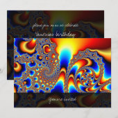 s through -スリップまたは滑ること Fractal Art 招待状 (正面/裏面)