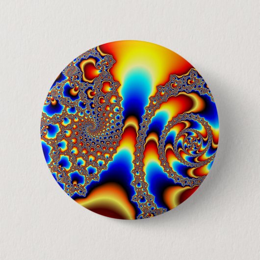 s through -スリップまたは滑ること Fractal Art 缶バッジ (正面)