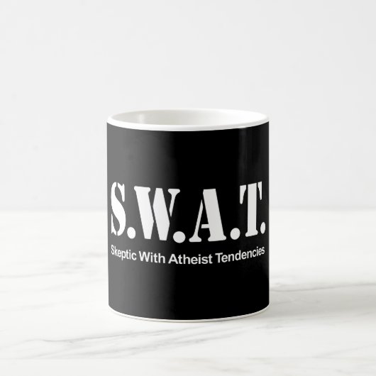 S.W.A.T. (無神論的な傾向と懐疑的) コーヒーマグカップ (中央)