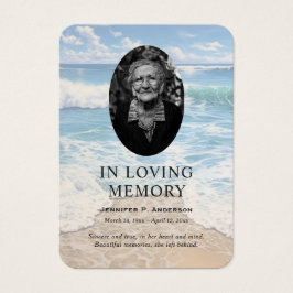 s waves転がビーチ記念祈りの言葉フォトカード