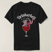 Saおもしろいで飲むかわいいワおもしろいイン Tシャツ (デザイン正面)