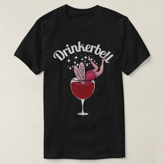 Saおもしろいで飲むかわいいワおもしろいイン Tシャツ (デザイン正面)