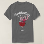 Saおもしろいで飲むかわいいワおもしろいイン Tシャツ (デザイン正面)