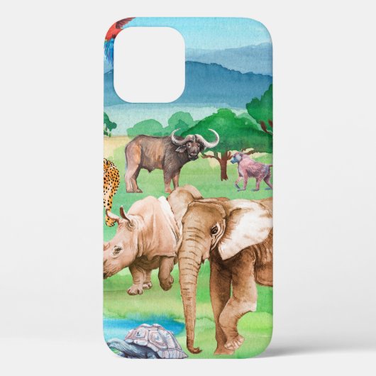 saの背景にあるアフリカの野生動物 Case-Mate iPhoneケース (裏面)