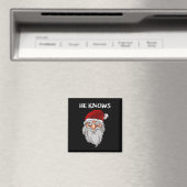 Saを知おもしろいる怖いサンタクリスマスギフト熱狂する マグネット (インサイチュ (食洗機))