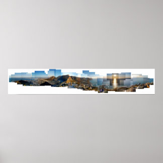 SAケープタウン、ライオンズヘッドマウンテンから眺める ポスター