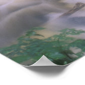 SA、ペルー、S.H.マチュピチュ、カスケードとクラウド ポスター (角)