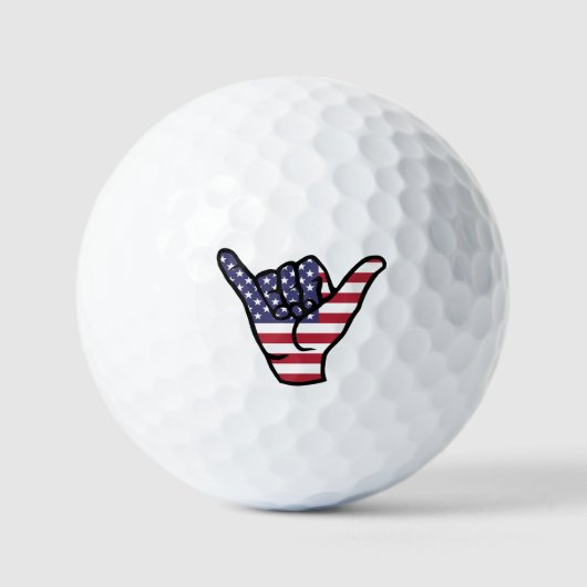 SA flag Shaka sign Golf Ball Marker ゴルフボール (正面)