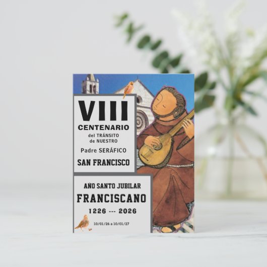 Sa  Francisco de Assisi Glossy Poster ポストカード (スタンド正面)