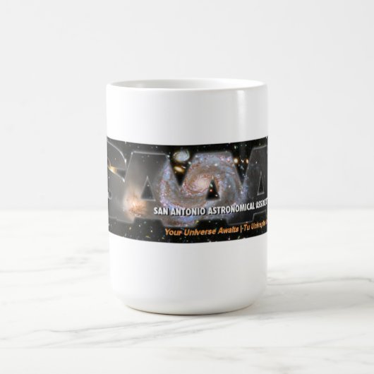 SAAA logo bumpersticker コーヒーマグカップ (中央)