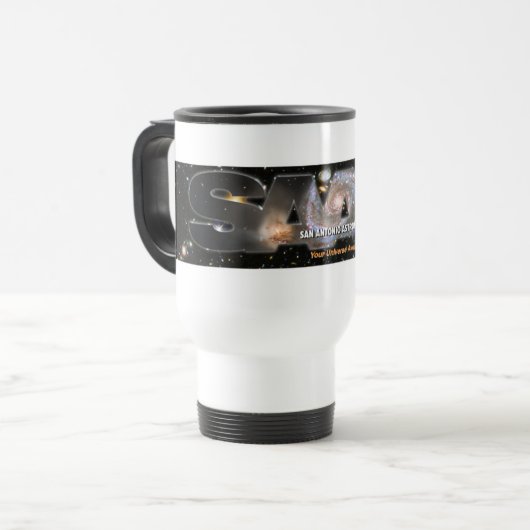 SAAA logo bumpersticker トラベルマグ (正面左)