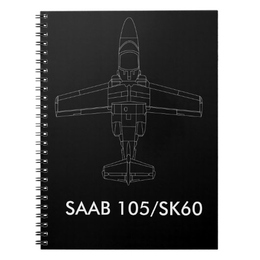 SAAB 105/SK 60の航空機のノート ノートブック (正面)