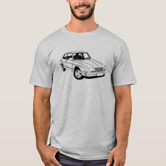 Saab 900ターボの刺激を受けたなTシャツ Tシャツ (正面)