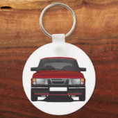 Saab 900ターボ(赤) キーホルダー (正面)