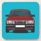 Saab 900ターボ（赤） コースター (正面)