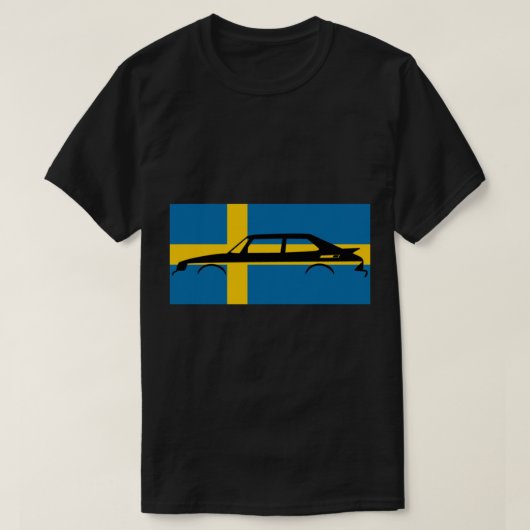 Saab 900フラッグアート tシャツ (デザイン正面)