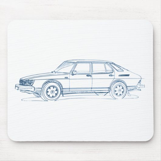 Saab 900 1978年 マウスパッド (正面)