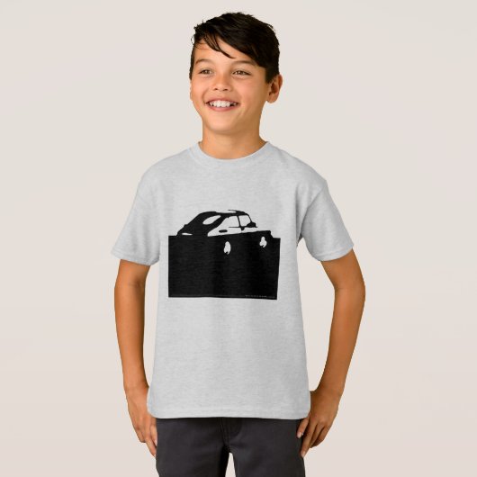 Saab 900 SPG/Aeroのクラシック-軽いワイシャツで黒くして下さい Tシャツ (正面フル)