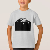 Saab 900 SPG/Aeroのクラシック-軽いワイシャツで黒くして下さい Tシャツ (正面)