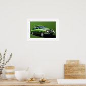 SAAB 96イラストレーション ポスター (キッチン)