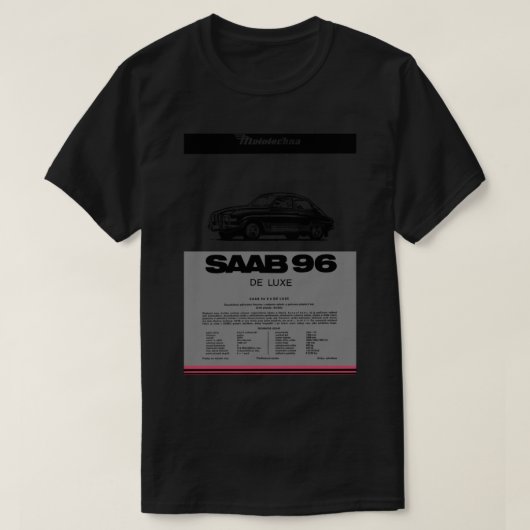 SAAB 96 - OWNER_Sハンドブック Tシャツ (デザイン正面)
