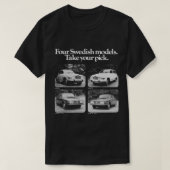 SAAB 96 SAAB 99 Tシャツ (デザイン正面)