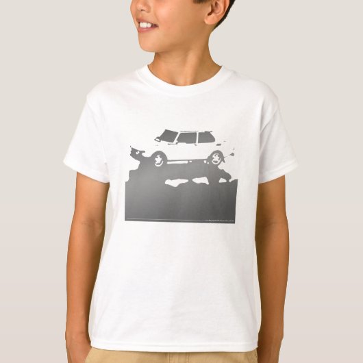 Saab 99ターボ-軽いワイシャツの灰色 tシャツ (正面)