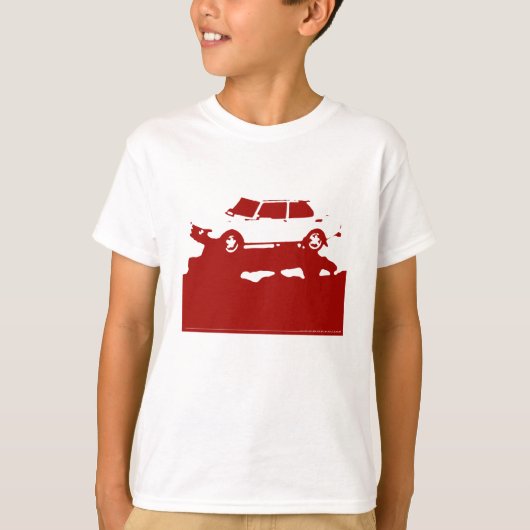 Saab 99ターボ-軽いワイシャツの赤 tシャツ (正面)