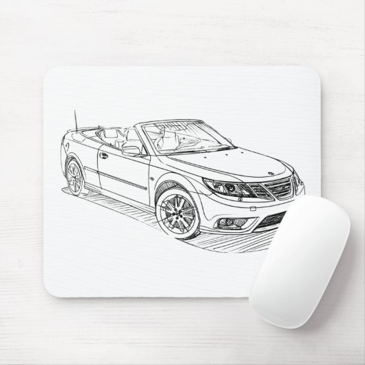 Saab 9-3変換2008 マウスパッド (マウス)
